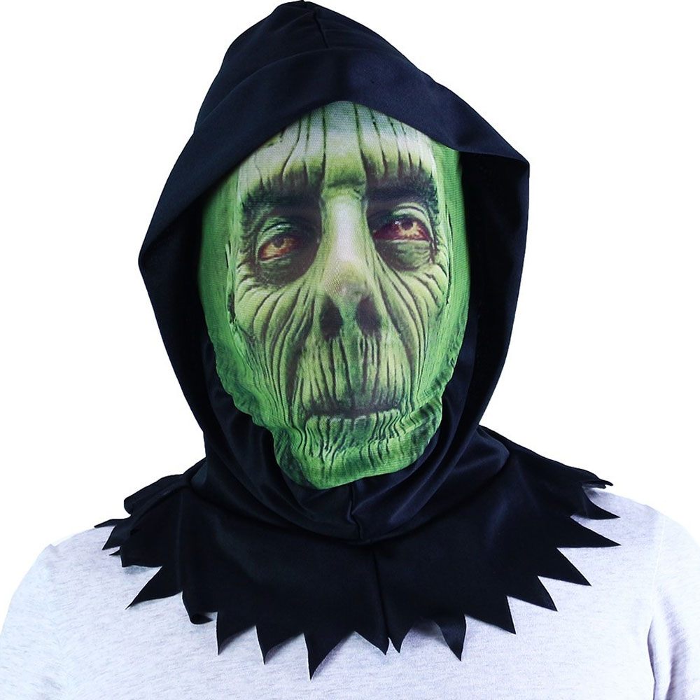 Zelená textilní maska - Strašidlo