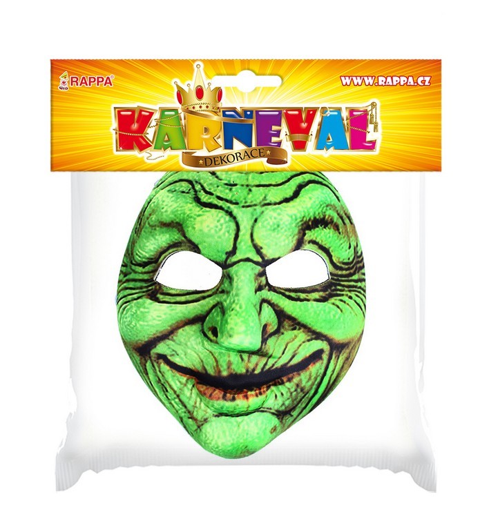 Karnevalová maska čarodějnice zelená