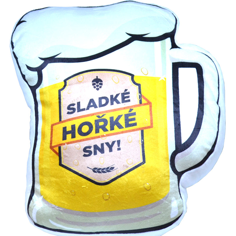 Polštář plyšový Pivo - Sladké hořké sny