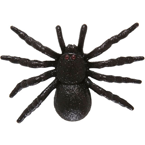 Černý glitrový pavouk se sponkou do vlasů