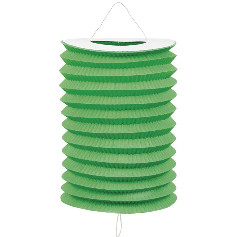 Lampion barevný - 16 cm - zelený