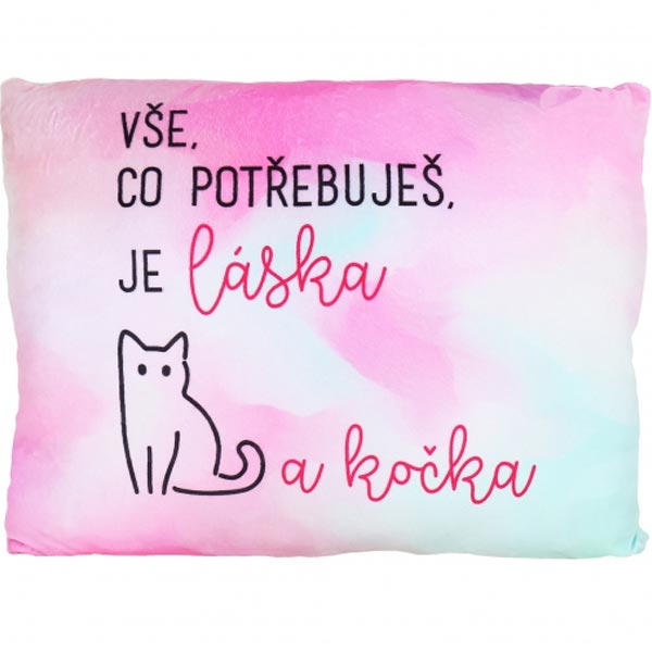 Humorný polštář - Láska a kočka