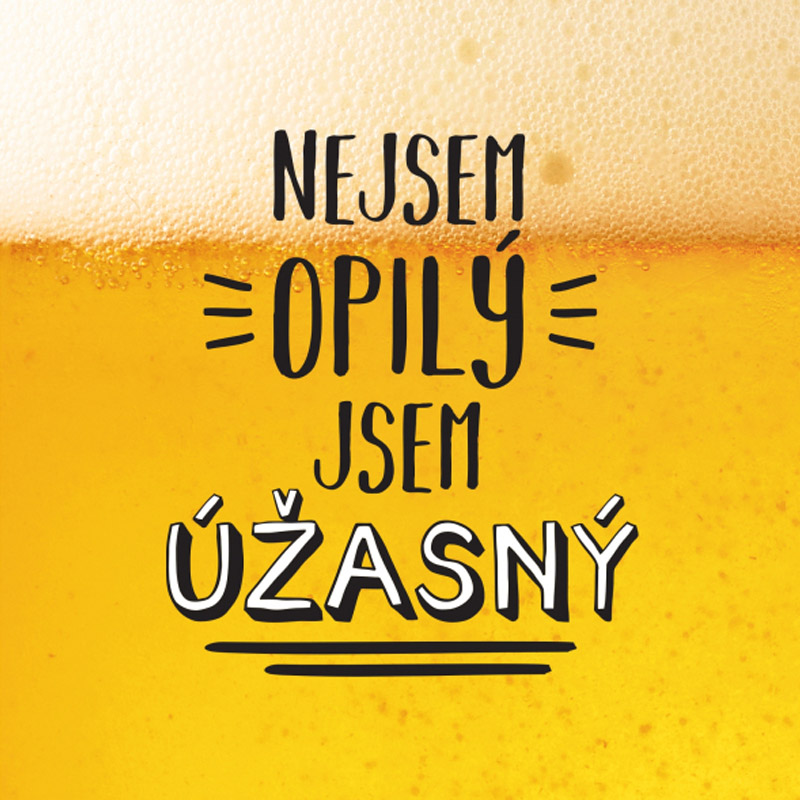 Pivní půllitr - Nejsem opilý jsem úžasný