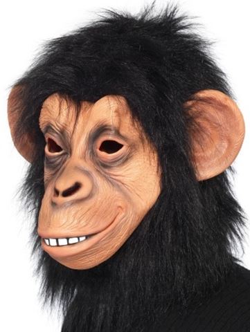 Karnevalová maska na celou hlavu - Šimpanz