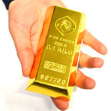 Zlatá cihla z mléčné čokolády 100g