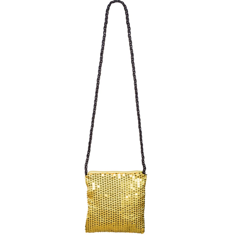 Flitrová retro kabelka - zlatá barva