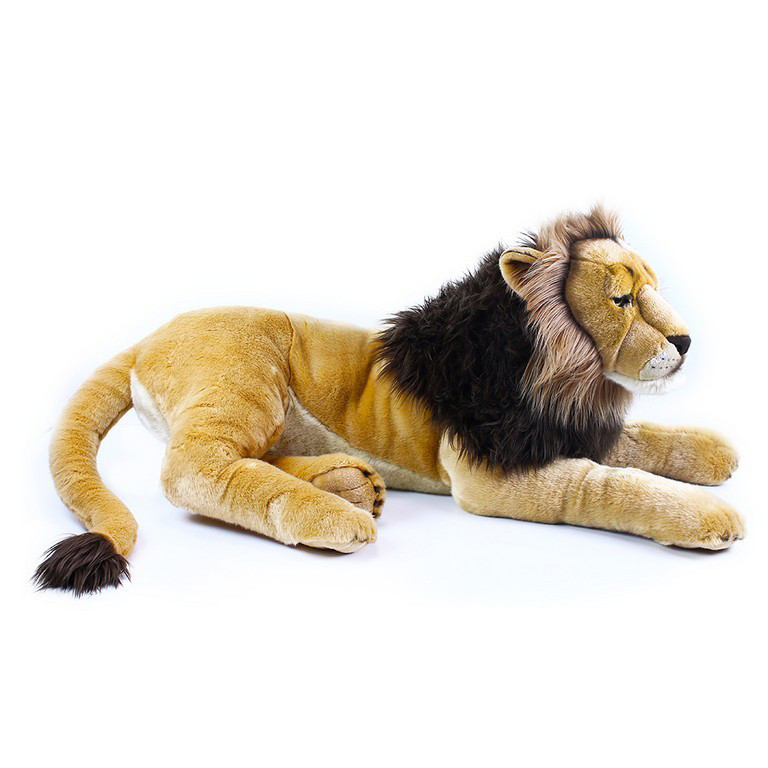 Velký plyšový lev ležící - 92 cm