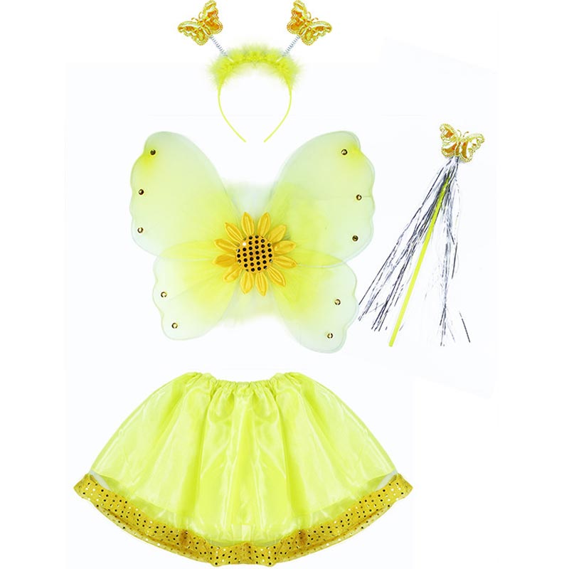 Karnevalový kostým žlutá slunečnice s křídly