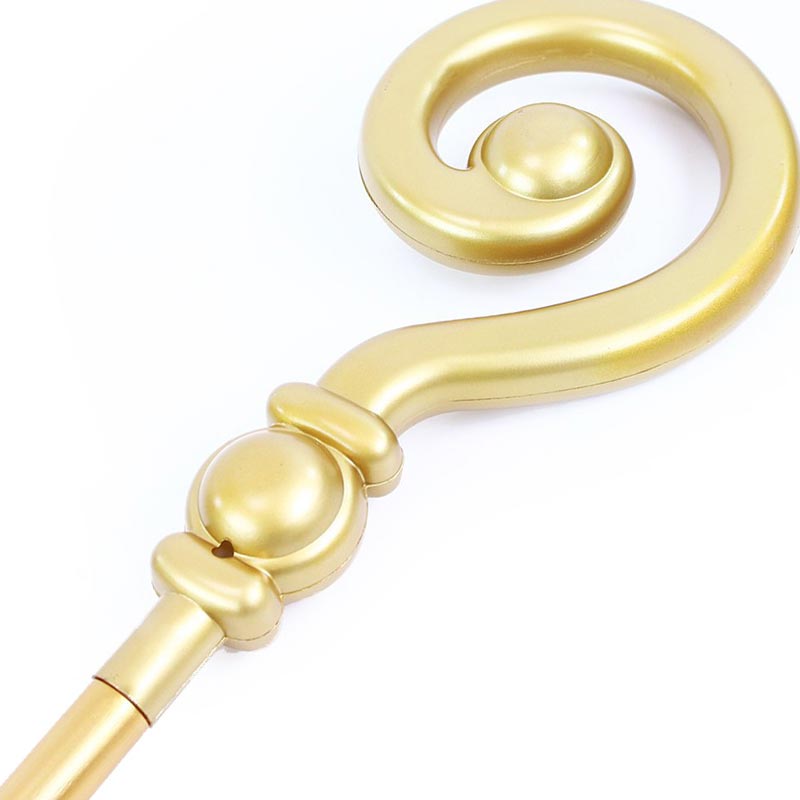 Hůl berle mikulášská zlaté barvy skládací do 185 cm