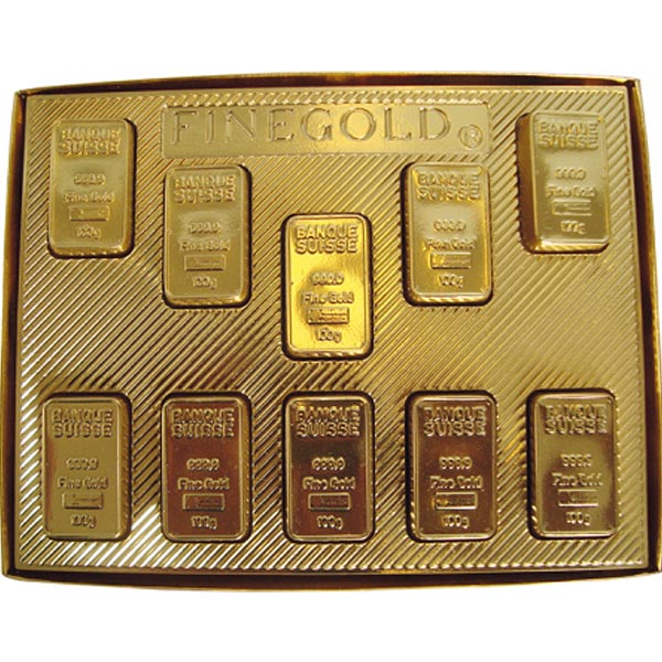 Zlaté cihličky z čokolády 180 g