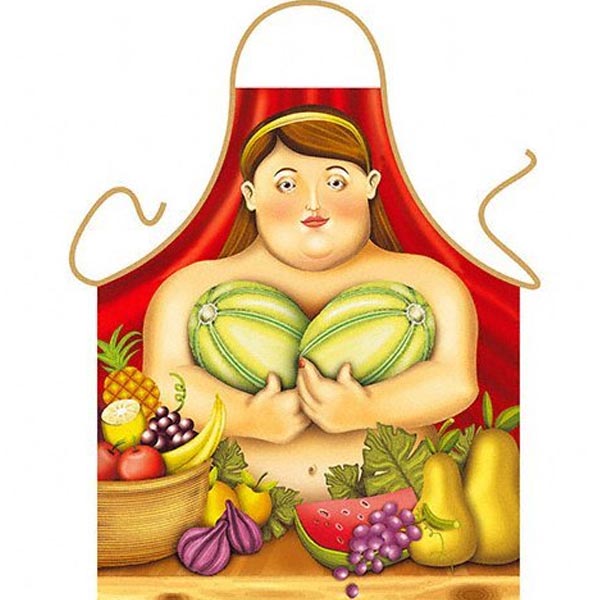 Zástěra pro kuchařku - Žena s melouny