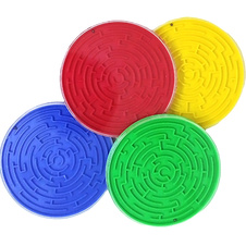 Bludiště hra hlavolam plast průměr 8 cm