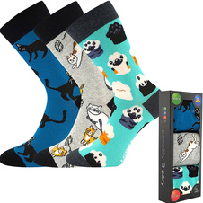 Dárkově balené ponožky - kočky