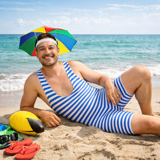 Retro plavky námořnické - pánské