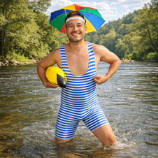 Retro plavky námořnické - pánské