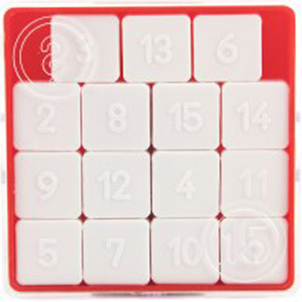 Hra patnáctka - hlavolam přesouvačka