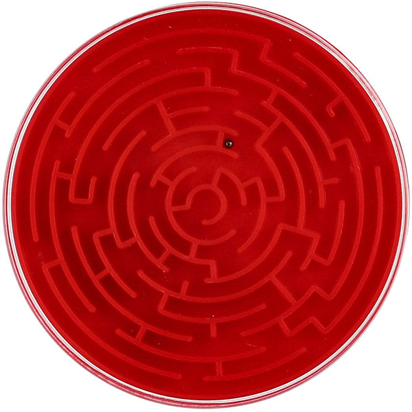 Bludiště hra hlavolam plast průměr 8 cm