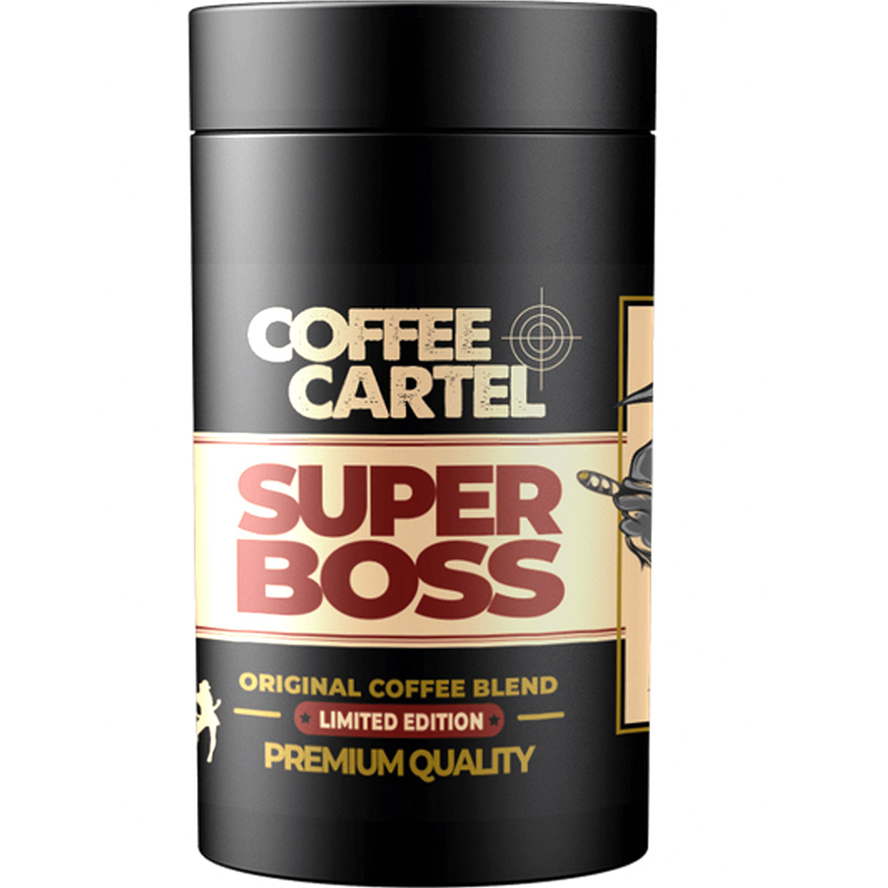 Plechovka s kávou - Super Boss 150 g - jemně mletá káva