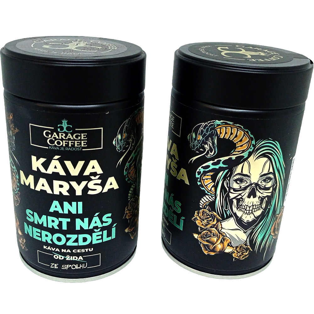 Káva Maryša - Ani smrt nás nerozdělí 500g papírová tuba - jemně mletá káva